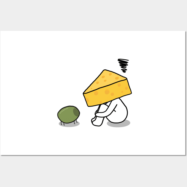 Cheese and Olive Wall Art by Marinaaa010